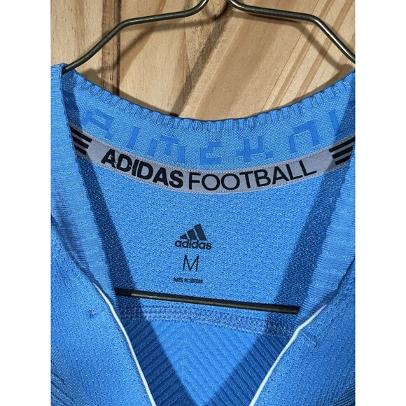 Adidas Primeknit Football Jersey Size (M) Stretch Tech - DQ3447 Blue/White - Picture 3 of 4